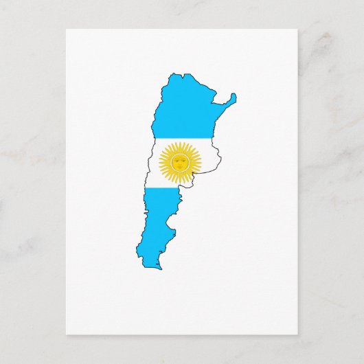 Argentinische Flagge Postkarte (Vorderseite)