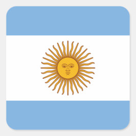 Argentinische Flagge Quadratischer Aufkleber