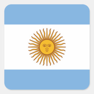 Argentinische Flagge Quadratischer Aufkleber