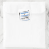 Argentinische Flagge Quadratischer Aufkleber (Tasche)