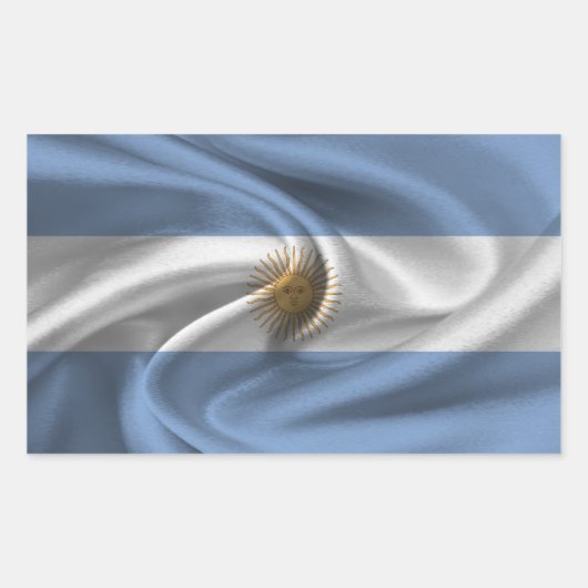 Argentinische Flagge Rechteckiger Aufkleber (Vorderseite)