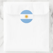 Argentinische Flagge Runder Aufkleber (Tasche)