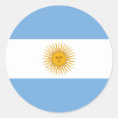 Argentinische Flagge Runder Aufkleber (Vorderseite)