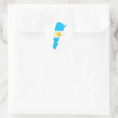 Argentinische Flagge Runder Aufkleber (Tasche)