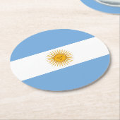 Argentinische Flagge Runder Pappuntersetzer (Angewinkelt)