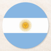 Argentinische Flagge Runder Pappuntersetzer (Vorderseite)
