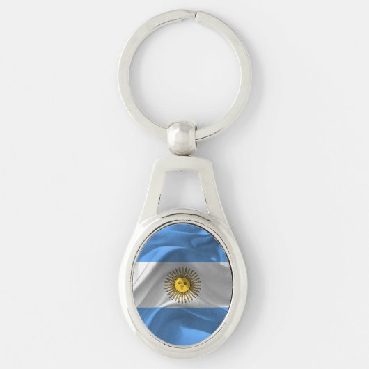 argentinische Flagge Schlüsselanhänger (Vorderseite)