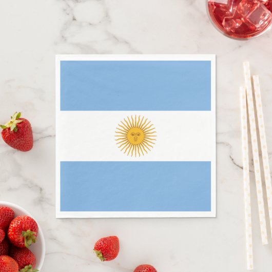 Argentinische Flagge Serviette (Beispiel)
