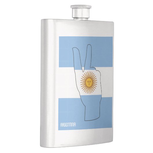 Argentinische Flagge Sieg Signatur Patriotic Flachmann (Rechts)