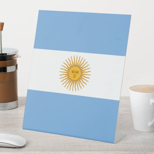 Argentinische Flagge Sockelschild (In Situ)