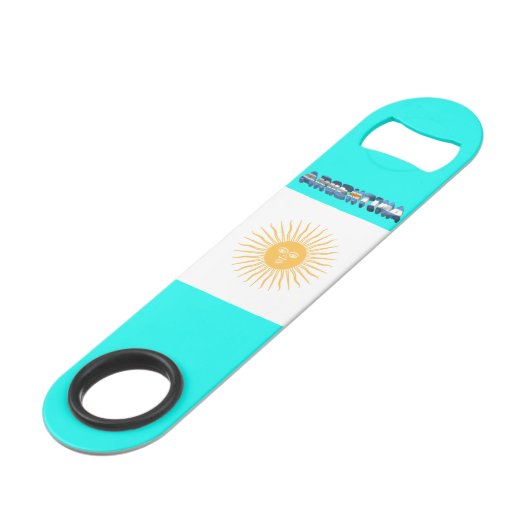 Argentinische Flagge Speed Flaschenöffner (Rückseite Schrägansicht)