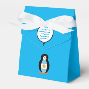 Argentinische Flagge sprechende Ms Penguin Persona Geschenkschachtel