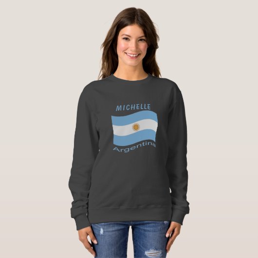 Argentinische Flagge Sweatshirt (Vorne ganz)