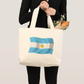 Argentinische Flagge Totbeutel Jumbo Stoffbeutel (Vorderseite (Produkt))