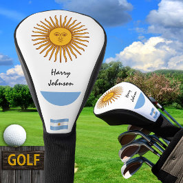 Argentinische Flagge und Mit Monogramm Golf Clubs  Golf Headcover