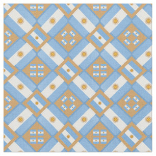 Argentinische Flagge und Trendy Argentina Fabric m Stoff