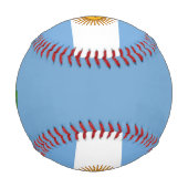Argentinische Flagge und Wappen Patriotisch Baseball (Rückseite)