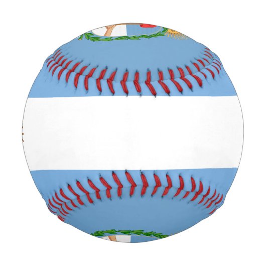 Argentinische Flagge und Wappen Patriotisch Baseball (Vorderseite)