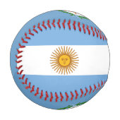 Argentinische Flagge und Wappen Patriotisch Baseball (Vorderseite Links)