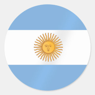 Argentinische Flagge von Geschenken Argentiniens Runder Aufkleber