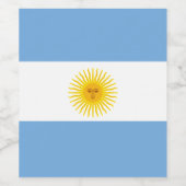 Argentinische Flagge Weinetikett (Einzelnes Label)