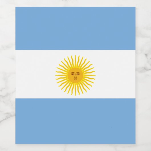 Argentinische Flagge Weinetikett (Einzelnes Label)