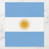 Argentinische Flagge Weinetikett (Einzelnes Label)