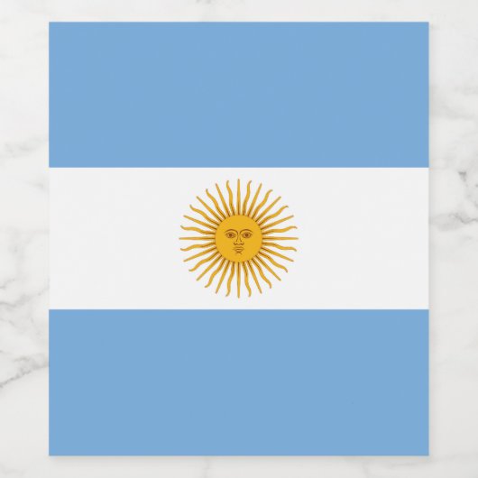 Argentinische Flagge Weinetikett (Einzelnes Label)