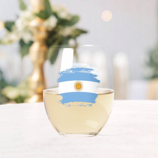 Argentinische Flagge Weinglas Ohne Stiel (Insitu (Hochzeit))