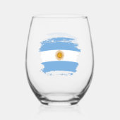 Argentinische Flagge Weinglas Ohne Stiel (Vorderseite)