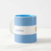 argentinische Flagge Zweifarbige Tasse (Vorderseite Links)
