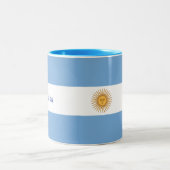 argentinische Flagge Zweifarbige Tasse (Mittel)