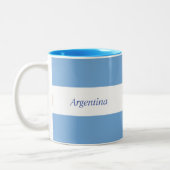 argentinische Flagge Zweifarbige Tasse (Links)
