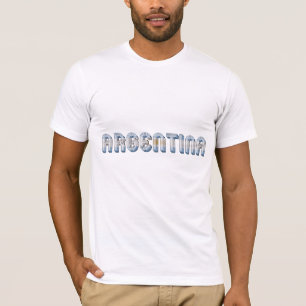 Argentinische Flaggenfarben Typografie T-Shirt