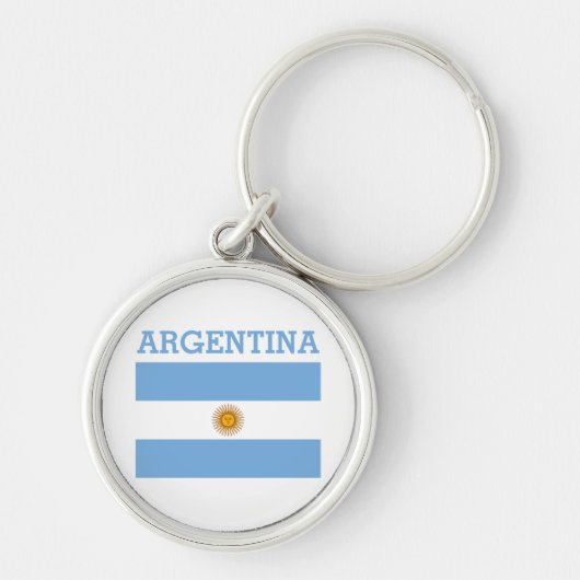 Argentinische Flaggenfußbälle - Argentinischer Bla Schlüsselanhänger (Vorne)