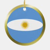 Argentinische Flaggenverzierung Keramikornament (Hinten)