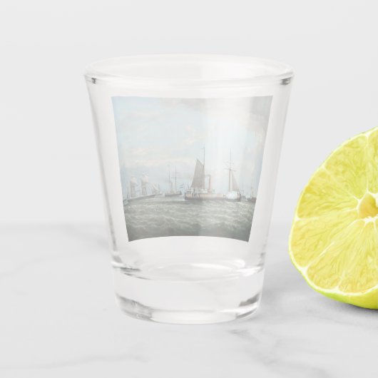 argentinische Flottenschiffe 1874 Schnapsglas (Rückseite)