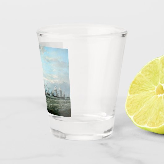 argentinische Flottenschiffe 1874 Schnapsglas (Rechts)