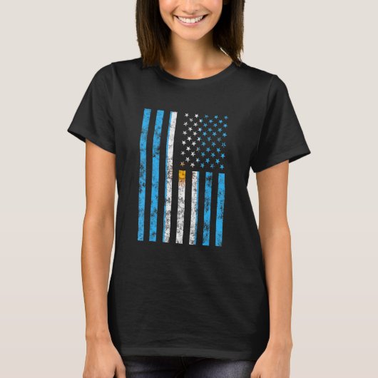 Argentinische Fußballfans unter Flagge T-Shirt (Vorderseite)