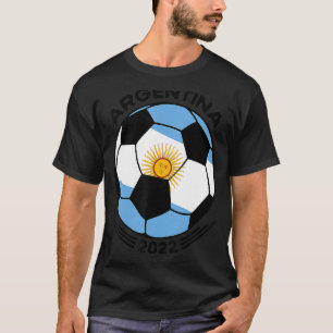 Argentinische Fußballflagge Argentiniischer Fußbal T-Shirt