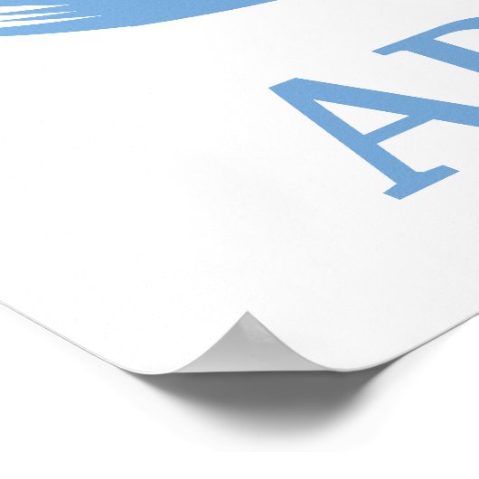 Argentinische Fußballflagge Poster (Ecke)