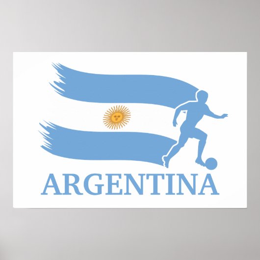 Argentinische Fußballflagge Poster (Vorne)