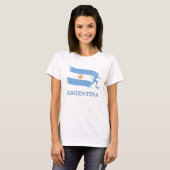 Argentinische Fußballflagge T-Shirt (Vorne ganz)
