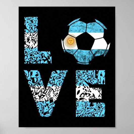 Argentinische Fußballmannschaft Argentinien Liebe Poster (Vorne)