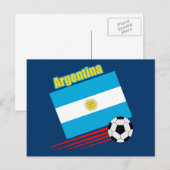 Argentinische Fußballmannschaft Postkarte (Vorne/Hinten)