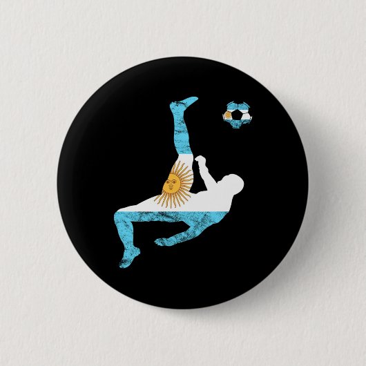 Argentinische Fußballmannschaft Sonne von Mai Buen Button (Vorderseite)
