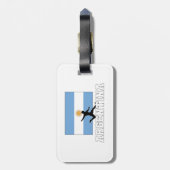 Argentinische Fußballnationalmannschaft Gepäckanhänger (Rückseite vertikal)