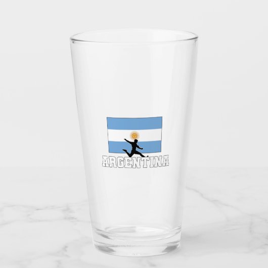Argentinische Fußballnationalmannschaft Glas (Vorderseite)