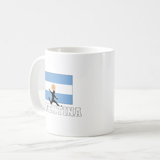 Argentinische Fußballnationalmannschaft Kaffeetasse (Vorderseite Links)