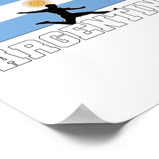 Argentinische Fußballnationalmannschaft Poster (Ecke)